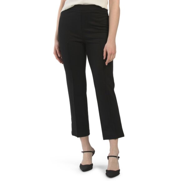JULES & LEOPOLD Black Ponte Pull On Kick Flare Pants - Picture 1 of 2